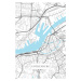 Mapa Gothenburg white, 26.7 × 40 cm