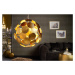 Estila Designová závěsná lampa Globe kulatého tvaru z kovových plíšků zlaté barvy 63cm