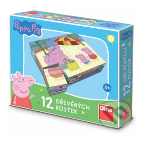 Dřevěné kostky: Peppa Pig (12 kostek) - hra z kategorie Stavebnice Dino