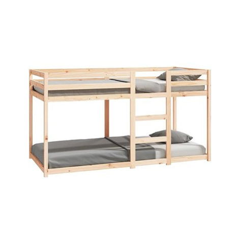 SHUMEE patrová postel 90 × 200 cm, masivní borové dřevo, 821644