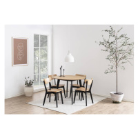 Dkton Designová jídelna židle Nieves černá a přírodní