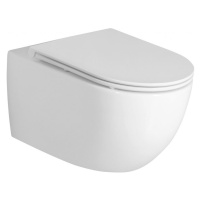 Bruckner FULDA závěsná WC mísa, Vortex Rimless, 36x52,5cm, bílá 201.408.4