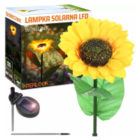 FLD-21-ŽLUTÁ | Solární zahradní lampa LED Sunflower | 68 cm, 600 mAh