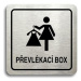 Accept Piktogram "převlékací box V" (80 × 80 mm) (stříbrná tabulka - černý tisk)