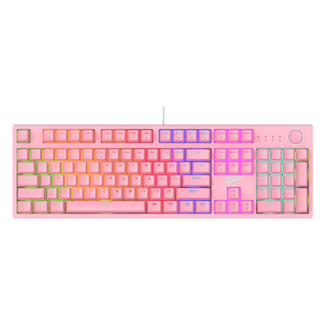 Herní klávesnice Havit KB871L Mechanical Gaming Keyboard RGB (pink)
