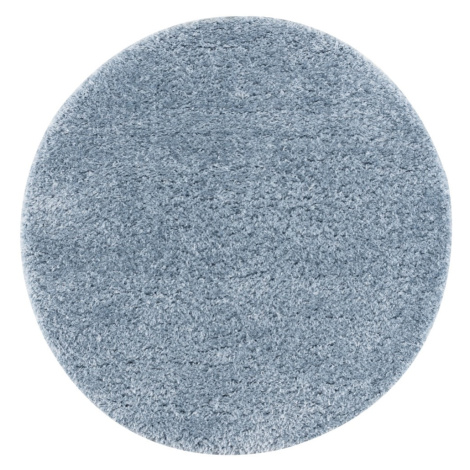 Livone Luxusní plyšový koberec - kulatý barva: Modrá