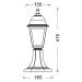 ACA Lighting Garden lantern stojanové svítidlo PLGP3W