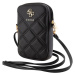 Guess PU Quilted 4G Metal Logo Wallet Phone Bag Zipper černý