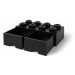 LEGO® úložný box 8 - se zásuvkami černá 250 x 500 x 180 mm