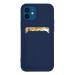 Silikonové pouzdro s kapsou na iPhone 13 Pro MAX 6.7" navy blue