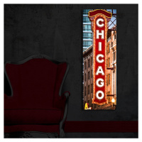 ASIR Dekorativní nástěnný obraz CHICAGO s led osvětlením 30 cm plátno