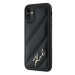 Pouzdro Karl Lagerfeld pro iPhone 11 Xr 6.1 černé Diagonal Quilted Script