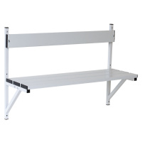 Sypro Nástěnná lavice, hliníkové lišty, délka 1015 mm, světlá šedá