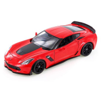 Kovový model chevrolet corvette z06 2017 červený 1:24