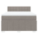 vidaXL Box spring postel s matrací taupe 140x200 cm textil