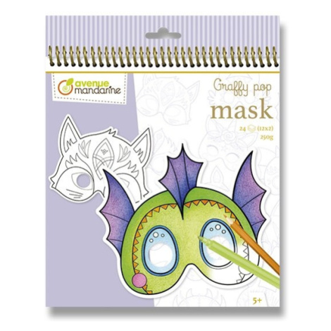 Omalovánky Avenue Mandarine Graffy Pop Mask Pohádková zvířátka