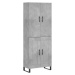 vidaXL Skříň highboard betonově šedá 69,5x34x180 cm kompozitní dřevo