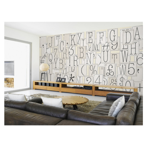 Fototapeta, Tapeta Letters, 1760 × 37.5 cm, 64 ks 1Wall