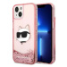 Kryt Karl Lagerfeld iPhone 14 Plus 6,7" pink hardcase Glitter Choupette Head (KLHCP14MLNCHCP)
