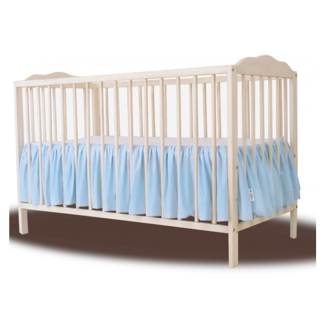 Baby Nellys Bavlněný volánek pod matraci - sv. modrý - 120x60