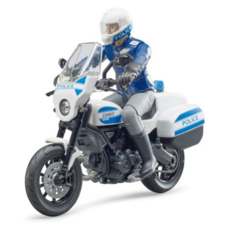 Bruder BWORLD policejní motocykl Ducati Scrambler s jezdcem