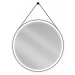 MEXEN Reni zrcadlo s osvětlením, 90 cm, LED 6000K, černý rám 9812-090-090-611-70