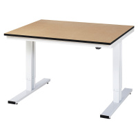 RAU Psací stůl s elektrickým přestavováním výšky, deska z MDF, nosnost 300 kg, š x h 1250 x 1000