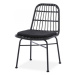 Zahradní židle PRIM - umělý ratan, černá