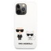 Silikonové pouzdro Karl Lagerfeld and Choupette Liquid KLHCP13LSSKCW pro Apple iPhone 13 Pro, bí
