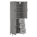 vidaXL Skříň highboard šedá sonoma 69,5 x 34 x 180 cm kompozitní dřevo