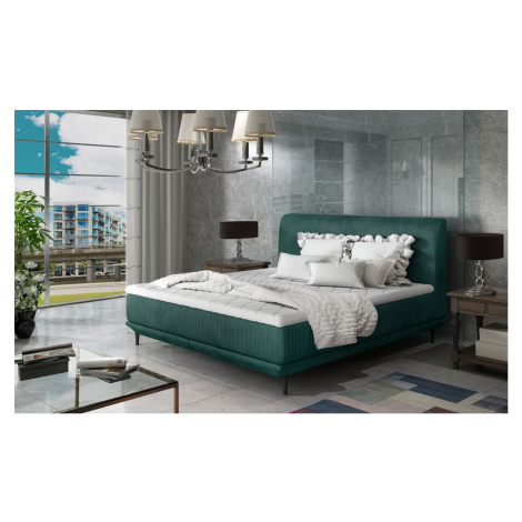 Artelta Manželská postel ASTERIA | 140 x 200 cm Barva: Zelená / Monolith 37