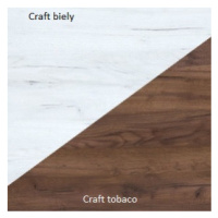 ArtCross Šatní skříň HUGO | 10 Barva: craft bílý / craft tobaco