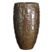 Váza ovál keramika hnědá-perleť 40cm