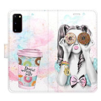 iSaprio flip pouzdro Donut Worry Girl pro Samsung Galaxy S20