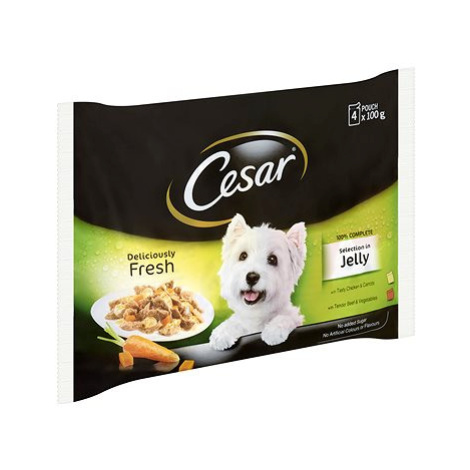 Cesar kapsička masový výběr v želé pro dospělé psy 4 × 100 g