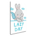 Impresi Obraz Blue and grey bunny - 60 x 90 cm