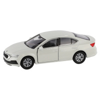 Kovový model 1:34 škoda octavia volný chod bílá