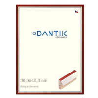 DANTIK rámeček 30 × 40, EVOQUE červený plexi čiré