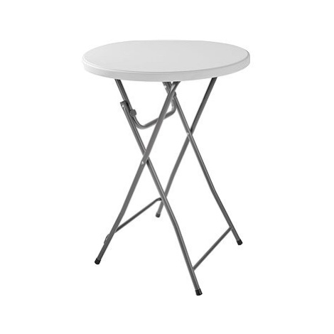 Barový stolek skládací ocelový 80cm bílý tectake