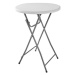 Barový stolek skládací ocelový 80cm bílý