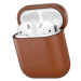 AlzaGuard Genuine Leather Case pro AirPods 1. a 2. generace sedlově hnědé