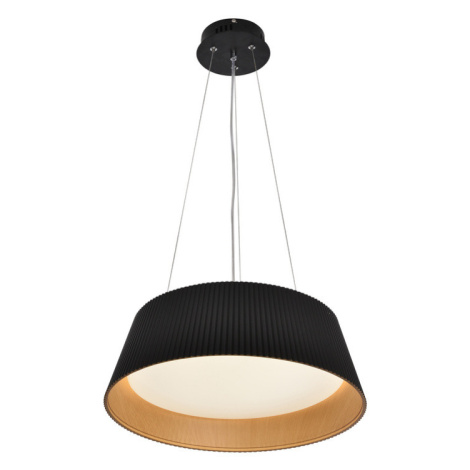 Umbria černá dřevěná závěsná lampa s LED bílým stínidlem CANDELLUX