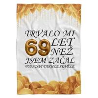 IMPAR Fleecová deka Trvalo mi + věk - 69 let