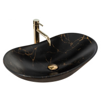 REA Umyvadlo na desku Royal 60 Black Marble Mat REA-U7478