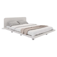 Bílá dvoulůžková postel z bukového dřeva 160x200 cm Japandic – Skandica