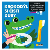 Krokodýl si čistí zuby - Malování vodou