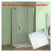 H K Čtvercový sprchový kout MELODY A1 100 cm s jednokřídlými dveřmi včetně sprchové vaničky z li