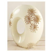 Váza atyp s otvorem dekor sedmikrásky keramika 35cm