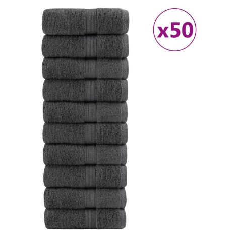 vidaXL Premium ručníky SOLUND 50 ks antracitové 30x50 cm 600 g/m²