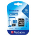 VERBATIM MicroSDHC karta 16GB Premium, U1 + SD adaptér
